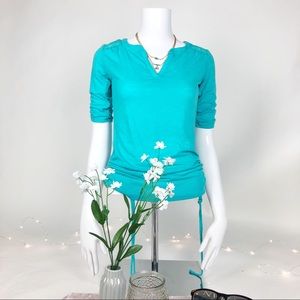 Blouse top with lace back